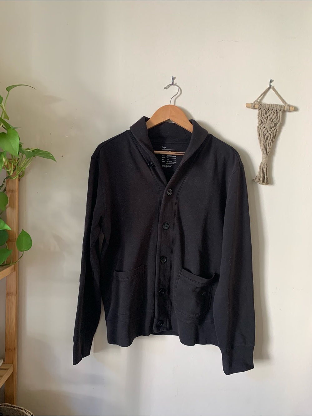 GAP // Shawl Collar Cardigan Sweater in Black